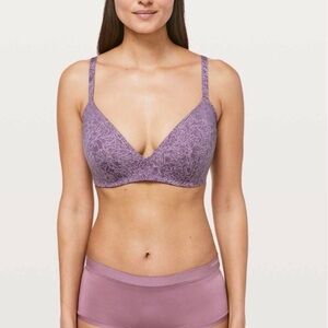 Women's Purple Lace Bralette Arabesque